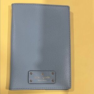 Kate Spade Light Blue Leather Travel Wallet